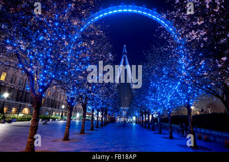 L'art, l'attraction, avenue, Banque mondiale, bleu, flou, bus, noël, crépuscule, l'Angleterre, de l'œil, graphique, horizontal, Ian, paysage, l'éclairage, Banque D'Images