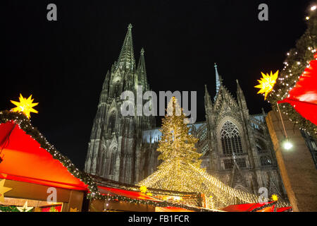 Marché de Noël, Cologne, Allemagne Banque D'Images