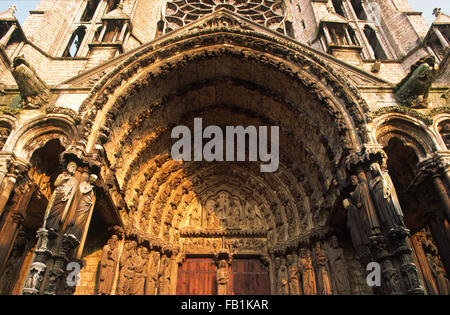 Cathédrale gothique de Notre Dame de Chartres, Eure-et-Loir, France Banque D'Images