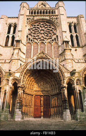 Cathédrale gothique de Notre Dame de Chartres, Eure-et-Loir, France Banque D'Images