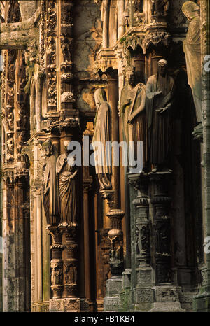 Cathédrale gothique de Notre Dame de Chartres, Eure-et-Loir, France Banque D'Images