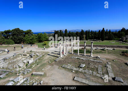 L'Asklepeion un temple de guérison, sacré pour le dieu Asclépios, dieu grec de la médecine, l'île de Kos, Dodecanese group Banque D'Images