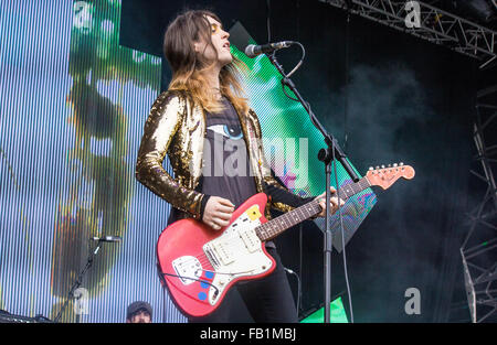 Nile Marr de l'homme a fait effectuer au Festival victorieux, Southsea, 2015. Banque D'Images