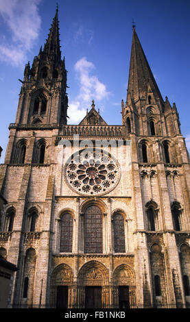 La cathédrale romane Notre Dame de Chartres Banque D'Images