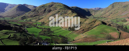 Printemps, la commune, la vallée de Martindale avec Beda Fell, Parc National de Lake District, Cumbria, England, UK Banque D'Images