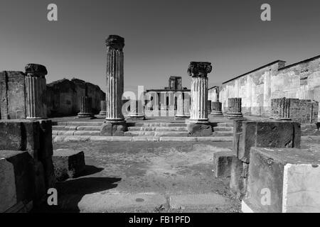 La basilique salon, forum de Pompéi, la ville romaine enfouie dans la lave près de Naples ville, Liste du patrimoine mondial de l'UNESCO 1997, Berne. Banque D'Images