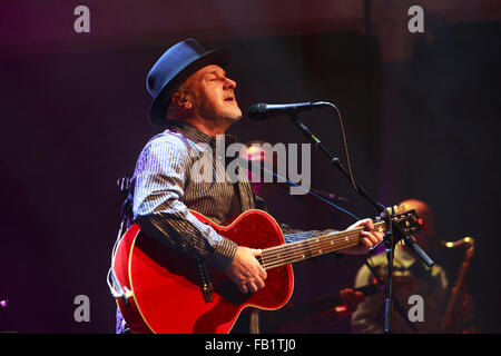 Édimbourg. L'Écosse, au Royaume-Uni. 7 janvier 2016. Roch Voisine joue sur la scène dans le Hall Queen à Édimbourg. Credit : Pako Mera/Alamy Live News Banque D'Images