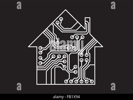 Ménage à puce de circuit imprimé, vecteur Illustration de Vecteur