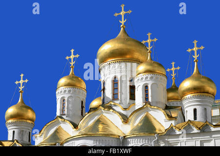 Cathédrale de l'Annonciation (1484-1489) dans le Kremlin de Moscou, Russie Banque D'Images