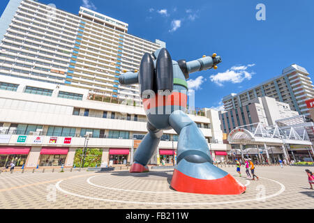 Le robot Gigantor monument de la gare de shin-nagata à Kobe, au Japon. Banque D'Images