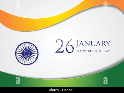 Fond ondulé. Couleurs de l'Inde. La Journée de la République 26 vecteur conception Janvier Illustration de Vecteur