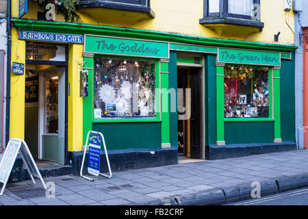 Somerset Glastonbury England UK La déesse et Green Man shop Banque D'Images