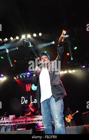 David Jude Jolicoeur, Del la Soul, Open Air Stage, WOMAD 2015, Wiltshire,Angleterre, Royaume-Uni, GB. Banque D'Images