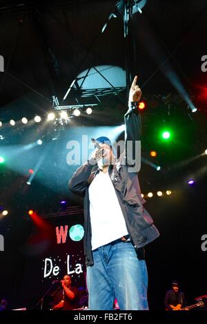 David Jude Jolicoeur, Del la Soul, Open Air Stage, WOMAD 2015, Wiltshire,Angleterre, Royaume-Uni, GB. Banque D'Images