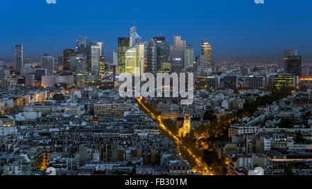 Portrait de Paris avec la défense d'horizon, France, Europe Banque D'Images