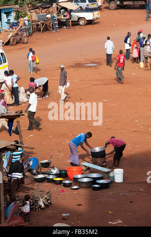 Ville frontière de Bumala occupé au Kenya, près de la frontière avec l'Ouganda. Banque D'Images