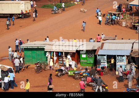 Ville frontière de Bumala occupé au Kenya, près de la frontière avec l'Ouganda. Banque D'Images