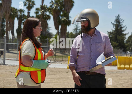 BASKETS 2015 FX Networks séries télé avec Martha Kelly et Zach Galifianakis Banque D'Images