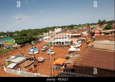 Ville frontière de Bumala occupé au Kenya, près de la frontière avec l'Ouganda. Banque D'Images