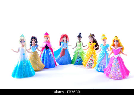 Une collection de poupées Disney Princess Magiclip Banque D'Images