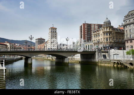 Puente del Arenal, Bilbao, Biscaye, Pays basque, Euskadi, Espagne, Europe Banque D'Images