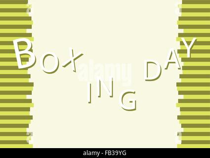 Fond vert de Boxing Day Shopping pour commencer la saison d'achats de Noël. Illustration de Vecteur