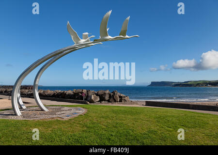 Front de Ballycastle, co Antrim, en Irlande du Nord Banque D'Images