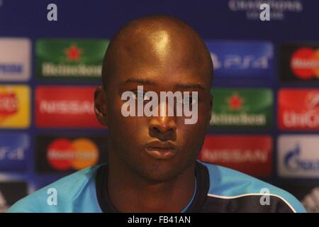 Julen Lopetegui, Manager du FC Porto et Danilo Pereira assister à une conférence de presse avant le match de la Ligue des Champions contre Chelsea à Stamford Bridge comprend : Danilo Où : London, Royaume-Uni Quand : 08 déc 2015 Banque D'Images