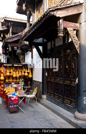 Chengdu City Center,maisons de thé,Antiquaires,ancienne vieille ville capitale de la province du Sichuan, Chine, République populaire de Chine, Chine Banque D'Images