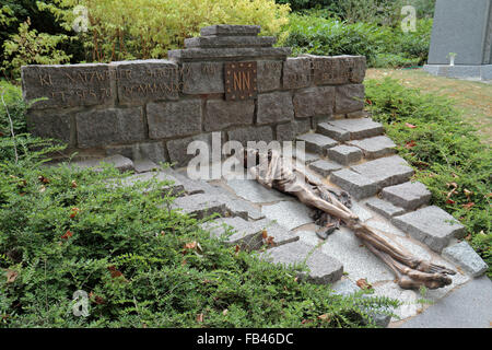 Mémorial à Natzweiler-Struthof, le seul camp de concentration en Nazi-German France, cimetière du Père Lachaise, Paris, France. Banque D'Images