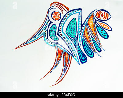 Dessin colorés et complexes pour les adultes est devenu tendance et est dit d'éliminer le stress, l'attention juste des mots clés Banque D'Images