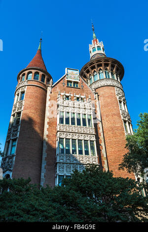 Casa de les Punxes (la maison) à Barcelone punxes, Catalogne, Espagne Banque D'Images