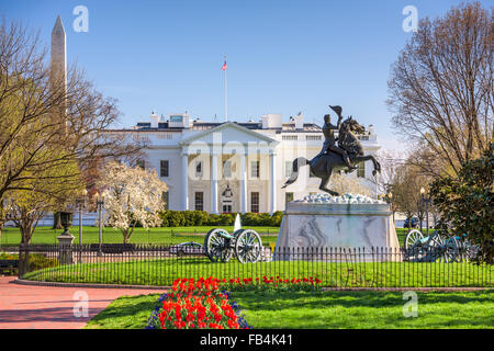 Washington, DC, à la Maison Blanche et de Lafayette Square. Banque D'Images