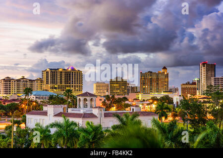 Sarasota, Floride, USA sur le centre-ville. Banque D'Images