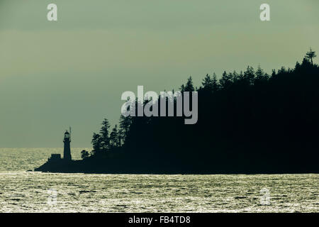 Sheringham Point Phare, l'île de Vancouver Banque D'Images