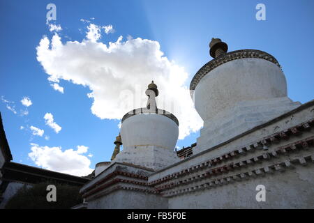 Le monastère de Palcho est le monastère principal de Gyantse Gyantse, comté, Préfecture de Shigatsé, Tibet, Chine. Banque D'Images