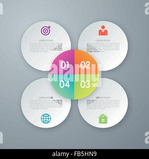 Conception infographique cercles blancs Illustration de Vecteur