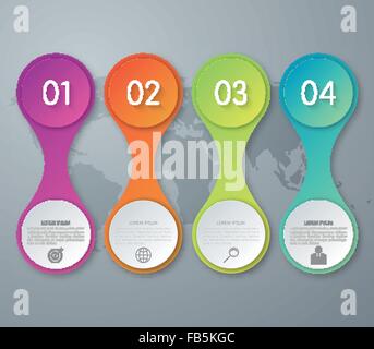 Vector illustration de quatre options infographie Illustration de Vecteur