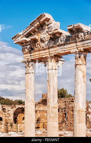 Le Temple d'Apollon situé dans la ville turque de côté. Banque D'Images