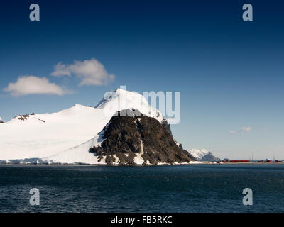 Îles Orcades du Sud, l'Île Laurie, Station Orcadas Base navale argentine Banque D'Images