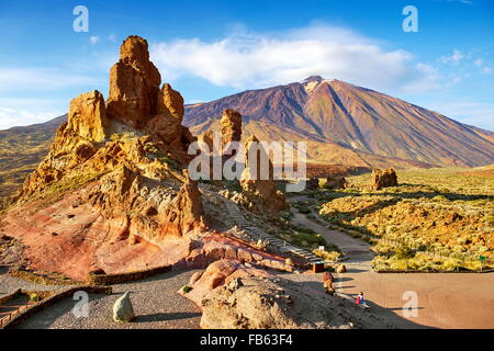 Tenerife, le Teide et Los Roques de Garcia, le Parc National du Teide, Îles Canaries Banque D'Images