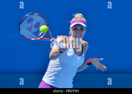 Sydney, Australie. 11 janvier, 2016. Sabine Lisicki (GER) en action contre Hercog Polana (SLO) lors de leur match de femmes le jour 2 à l'Apia Sydney International. Credit : Action Plus Sport Images/Alamy Live News Banque D'Images