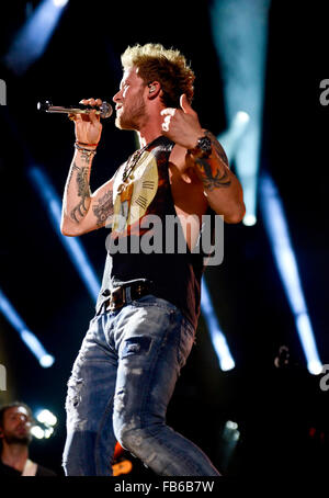 Brian Kelley de Floride Géorgie Line effectuant à la CMA Music Festival à Nashville, au Tennessee Banque D'Images