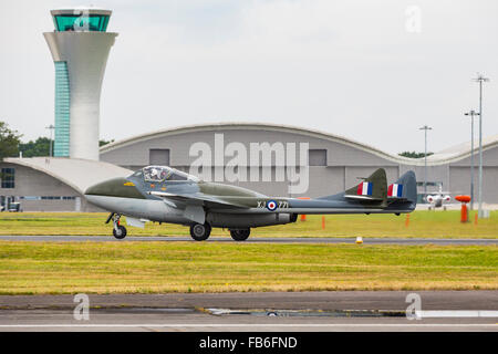 De Havilland DH.100, Vampire de Farnborough, l'aéroport de Farnborough, Hampshire, Angleterre au Mont Rushmore Banque D'Images