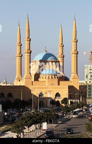 Centre-ville de Beyrouth avec la Mosquée Al Amine Banque D'Images