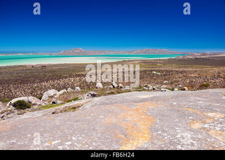 Langebaan Lagoon vu de Seeberg View Point dans le Parc National de la côte ouest, Afrique du Sud Banque D'Images