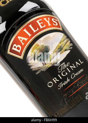Bouteille de 'Baileys Irish Cream'. Baileys Irish Cream est un whisky irlandais et de la crème sur la base Banque D'Images