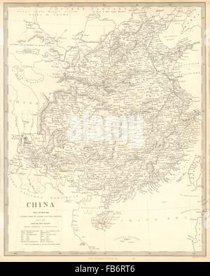 Chine:De Du Halde Jésuites McCartney Kyaikkami. Formosa Taïwan.SDUK, 1848 map Banque D'Images