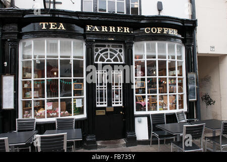 Farrer's thé et café marchands, Stricklandgate, Kendal, Cumbria, England, UK. Banque D'Images