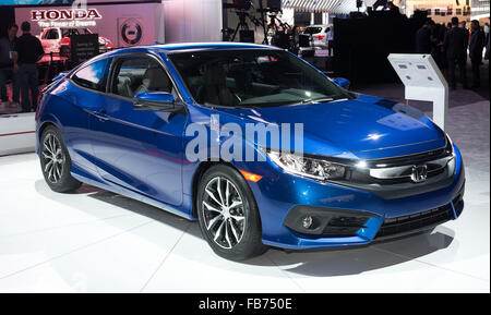 Detroit, MI, USA. Jan 11, 2016. Une Honda Civic Coupé au Salon de l'auto de Detroit 2016. © Mark Bialek/ZUMA/Alamy Fil Live News Banque D'Images